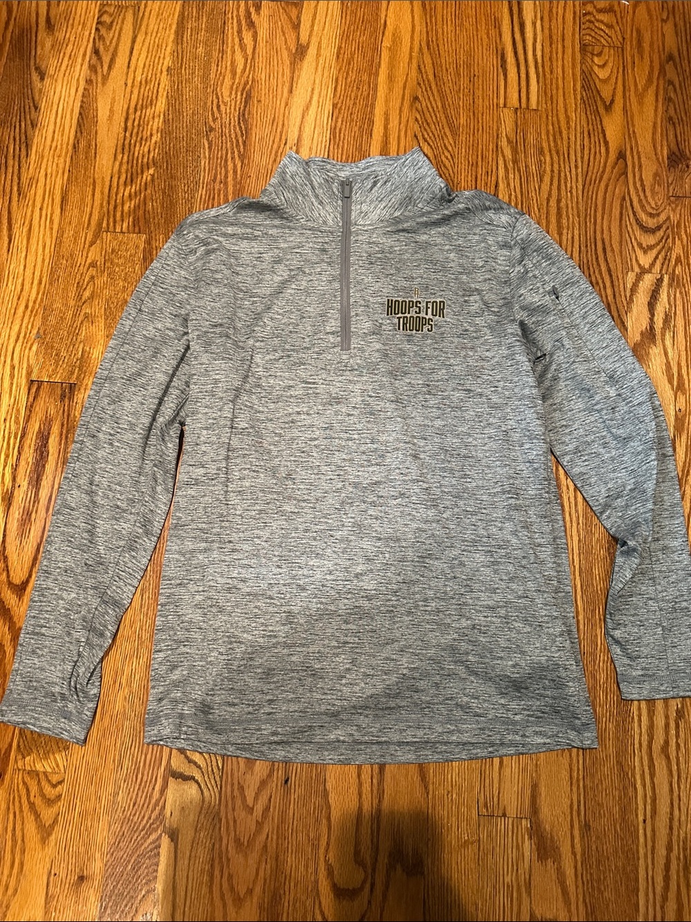 Houston Rockets Hoops for Troops Gray Men's Quarter-Zip Medium